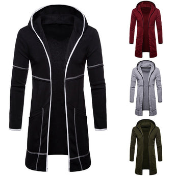 Laamei Men Sweatshirt Black Gown Hip Hop Mantle Hoodies