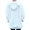 CALOFE 2020 Women Hoodies Loose Fluffy Bear Ear Hoodie