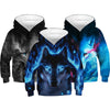 3D Print Wolf Boys Hoodies