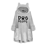 Sweatshirts Hoodies With Cat Ears Embroidery Letters