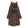 Sweatshirts Hoodies With Cat Ears Embroidery Letters