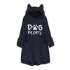 Sweatshirts Hoodies With Cat Ears Embroidery Letters