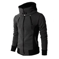 Hoodies Men Long Sleeve Windproof Collar Hooded Sweatshirt