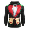 Men Christmas Suit Pattern 3D Print Long Sleeve Hoodie