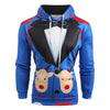 Men Christmas Suit Pattern 3D Print Long Sleeve Hoodie