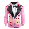 Men Christmas Suit Pattern 3D Print Long Sleeve Hoodie