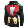 Men Christmas Suit Pattern 3D Print Long Sleeve Hoodie