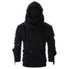 Rivet Hoodie Men Gothic Punk Retro Mask Button