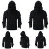 Rivet Hoodie Men Gothic Punk Retro Mask Button