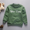 Toddler Kids Baby Girl Boy Casual Sweatshirt Clothes Letter New York Long Sleeve Hoodies Sweatshirt Pullover Tops Autumn Winter