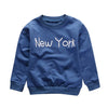 Toddler Kids Baby Girl Boy Casual Sweatshirt Clothes Letter New York Long Sleeve Hoodies Sweatshirt Pullover Tops Autumn Winter