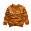 Toddler Kids Baby Girl Boy Casual Sweatshirt Clothes Letter New York Long Sleeve Hoodies Sweatshirt Pullover Tops Autumn Winter