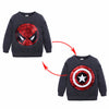 Spiderman Boys Sweatshirt and Girls T-Shirt Captain America