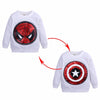 Spiderman Boys Sweatshirt and Girls T-Shirt Captain America