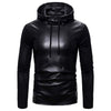 Feitong Fashion Leather Hoodie