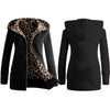 Women Hoodie Coat Plus Velvet Thickened Hooded Leopard Printed hoodie