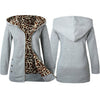 Women Hoodie Coat Plus Velvet Thickened Hooded Leopard Printed hoodie