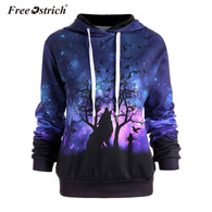 Fashion Slim Women Tops 3D Print Long Sleeve Hoodies