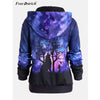 Fashion Slim Women Tops 3D Print Long Sleeve Hoodies