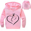 Cute horse Teen Kid Boys Girls Letter Fleece Tops Hoody