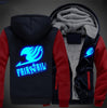 US size Men Women Anime Fairy Tail Logo Cosplay Luminous Jacket Sweatshirts Thicken Hoodie Coat