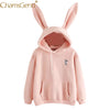 Free Shipping Hoodies Rabbit Ear sudadera kawaii Sweatshirt