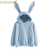 Free Shipping Hoodies Rabbit Ear sudadera kawaii Sweatshirt