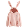 Free Shipping Hoodies Rabbit Ear sudadera kawaii Sweatshirt