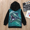 Children Hoodies Kids Jackets Coat Clothing Long Sleeves Cartoon Dinosaur Printed Hooded Sweater Clothes Dropshipping
